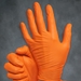 CATCH ORANGE NITRILE POWDER FREE TEXTURED GLOVES- 100 PER BOX - CAT455