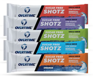 Overtime- Sugar Free- Single Serve 16.9 ounce- 5 Flavor- Variety Pack- 400 Per Case 