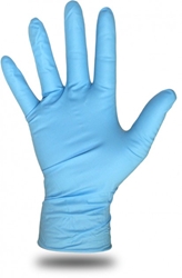 4 MIL INDUSTRIAL GRADE POWDER FREE BLUE NITRILE GLOVES 