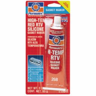 High Temp Red RTV Silicone Gasket Maker, 3oz Tube 