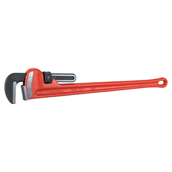 Heavy-Duty Straight Pipe Wrench, Steel Jaw, 36 in 