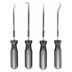 4 pc Hook & Pick Set with Screwdriver Handle