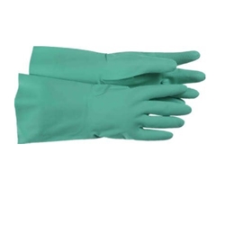 Green Nitrile Flock Lined 12" Large 