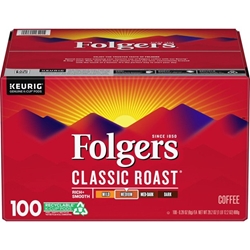 Folgers Classic Roast Coffee 100 K cups 