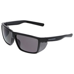 MCR Swagger SR2 Safety Glasses, Black Frame, Gray Lens 