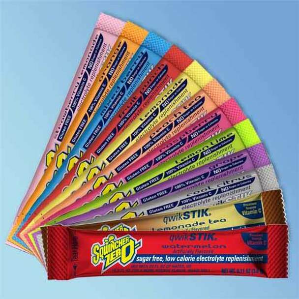 ZERO Sqwincher Sugar-Free QwikStik®, Assorted, 0.11 oz (200/case) 